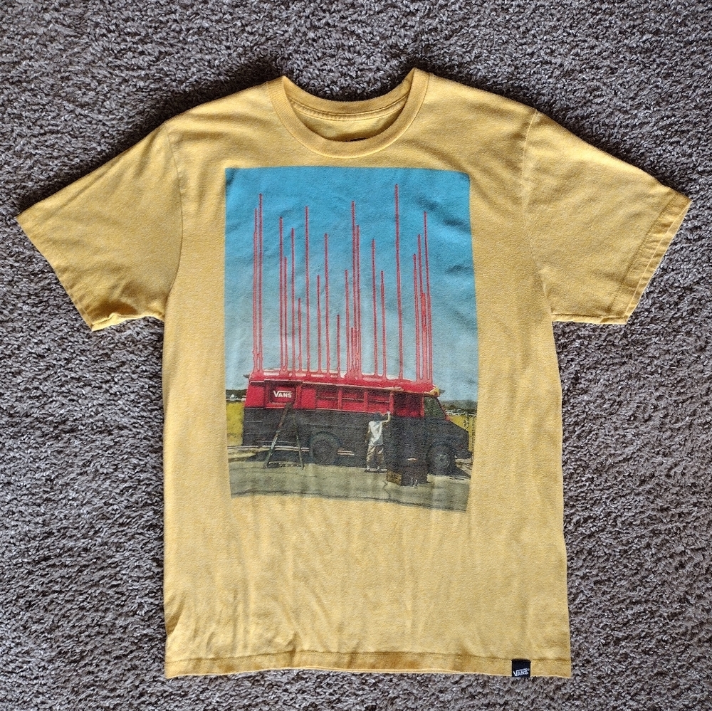 Vans Special Delivery Shawn Powers Collection Yellow Graphic T-Shirt